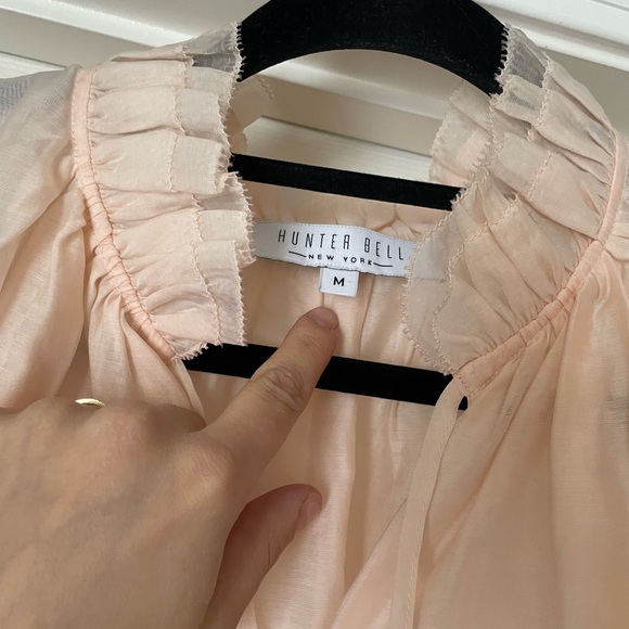Hunter Bell Soft Cream Ruffle Blouse - Picture 2 of 3